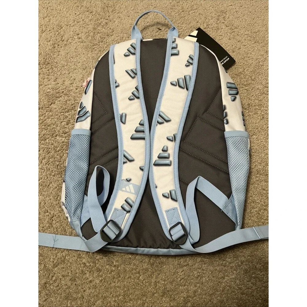 Adidas Excelerator Large Backpack 15” Laptop Sleeve White Blue Logo
